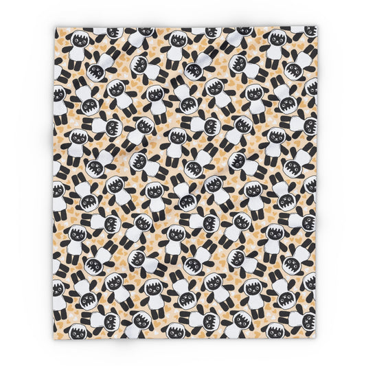 Lambie Dog Plush Fleece Blanket — Neutral Peach Doggy Snuggly Comfort