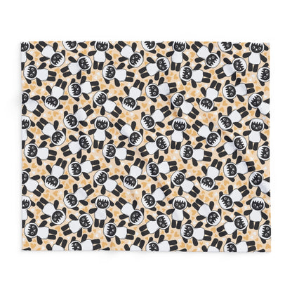 Lambie Dog Plush Fleece Blanket — Neutral Peach Doggy Snuggly Comfort