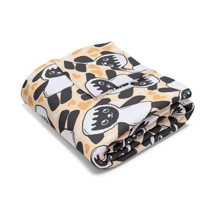 Lambie Dog Plush Fleece Blanket — Neutral Peach Doggy Snuggly Comfort